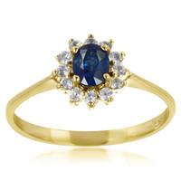 Blauer Saphir-Goldring