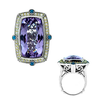 Lavendel-Amethyst-Silberring (Dallas Prince Designs)
