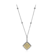 Gelber SI2 Diamant-Goldhalskette (CIRARI)