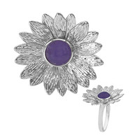 Lavendel-Jade-Silberring