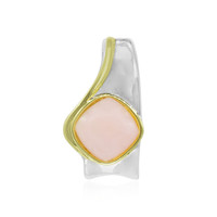 Pinkfarbener Opal-Silberanhänger