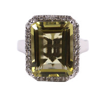 Ouro Verde-Quarz-Silberring