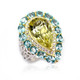 Ouro Verde-Quarz-Silberring (Dallas Prince Designs)