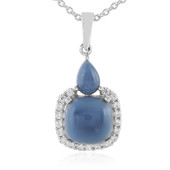 Blauer Opal-Silberhalskette