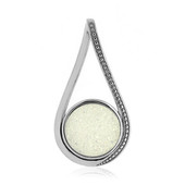 Perlenschimmer-Glitzer-Achat-Silberanhänger