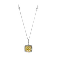 Gelber SI Diamant-Goldhalskette (CIRARI)