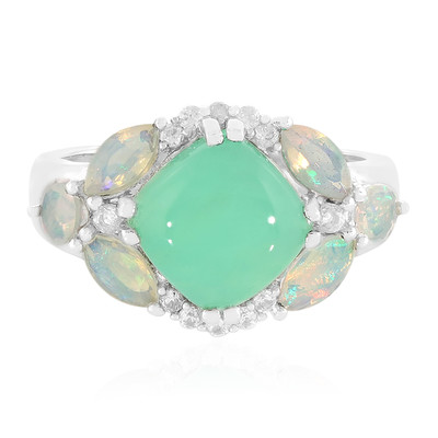 Grüner Opal-Silberring