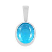 Karibikblauer Opal-Silberanhänger