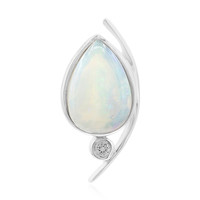 Weißer Opal-Silberanhänger