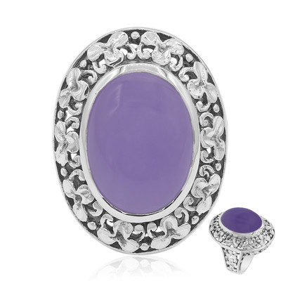 Lavendel-Jadeit-Silberring