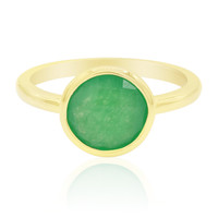 Grüne Jade-Silberring
