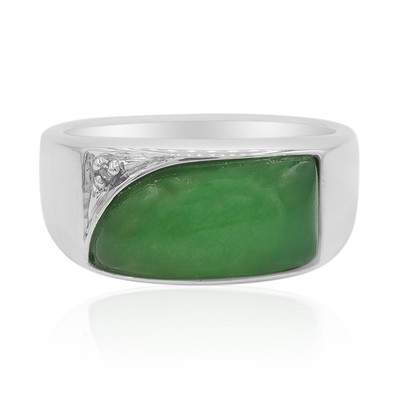 Grüner Jadeit-Silberring