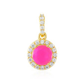 Äthiopischer Pinkfarbener Opal-Silberanhänger