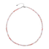 Pinkfarbener Anden-Opal-Silberhalskette