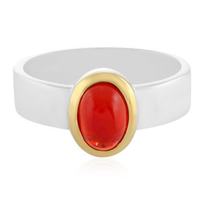 Äthiopischer Roter Opal-Silberring
