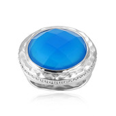 Blauer Achat-Silberring