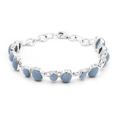 Blauer Opal-Silberarmband