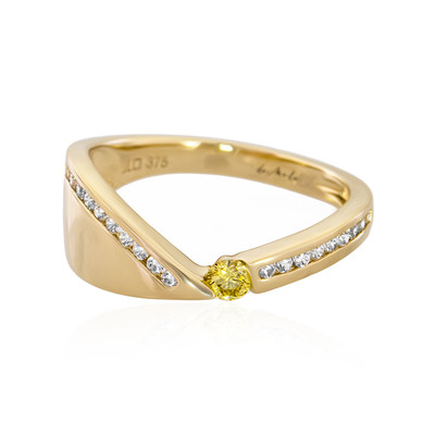 Gelber SI2 Diamant-Goldring (de Melo)