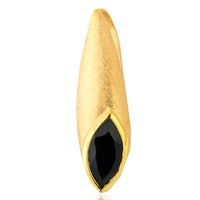 Schwarzer Onyx-Silberanhänger