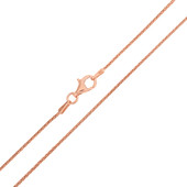 Silber-Zopfkette - 80 cm - 4,42 g - rosévergoldet