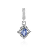 Blauer Ceylon-Saphir-Silberanhänger