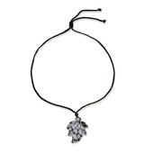 Schneeflocken-Obsidian-Halskette