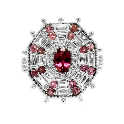 Pinkfarbener Turmalin-Silberring (Dallas Prince Designs)