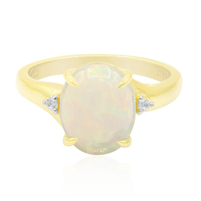 Weißer Opal-Goldring