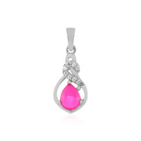 Äthiopischer Pinkfarbener Opal-Silberanhänger