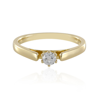 Lupenreiner (F) Diamant-Goldring (LUCENT DIAMONDS)