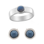 Blauer Opal-Silberset
