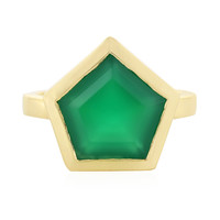 Grüner Onyx-Silberring