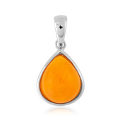 Äthiopischer Oranger Opal-Silberanhänger