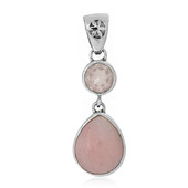 Pinkfarbener Anden-Opal-Silberanhänger