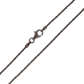 Silber-Criss-Cross-Kette - 2,7 g - 45 cm - rutheniert