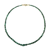 Sambia-Smaragd-Silberhalskette (Riya)