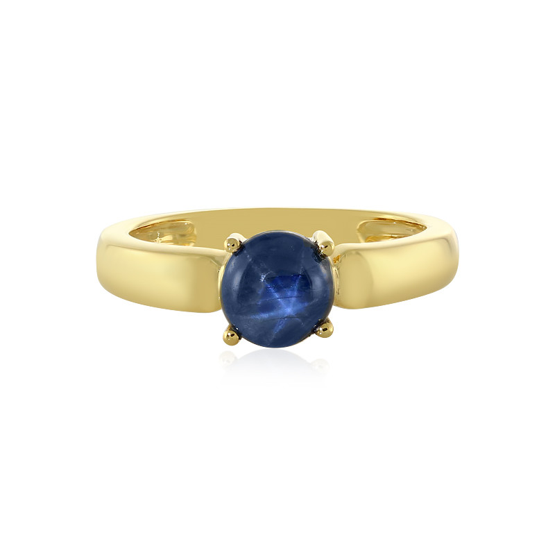 Ring mit blaue Saphire vergoldet Gr.19 chmuck Ringe Goldringe 