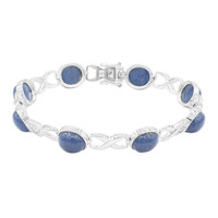 Blauer Opal-Silberarmband