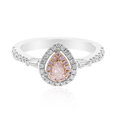Pinkfarbener I1 Diamant-Goldring (CIRARI)