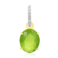 Brasilianischer Grüner Opal-Goldanhänger