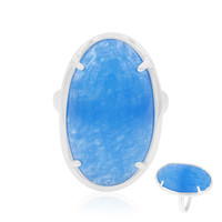 Blaue Jade-Silberring