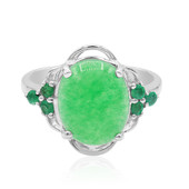Ring mit grünem Achat Bicolor-Design 