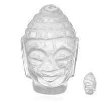 Weißer Quarz-Buddhakopf