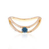 Blauer SI2 Diamant-Goldring (de Melo)