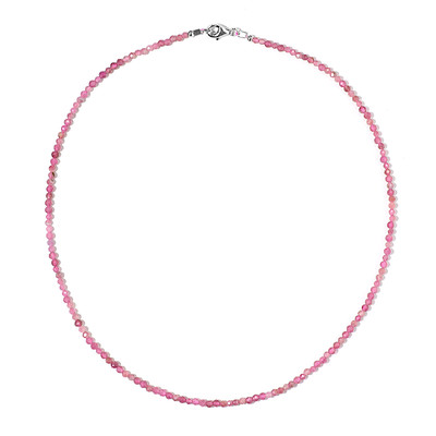 Pinkfarbener Turmalin-Silberhalskette