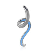 Blauer Saphir-Silberanhänger