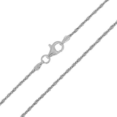 Silber-Criss-Cross-Kette - 3,54 g - 60 cm