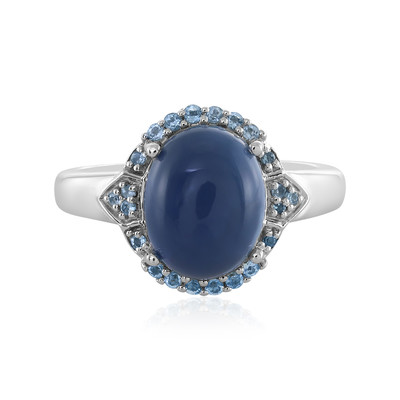 Blauer Opal-Silberring