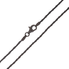 Silber-Criss-Cross-Kette - 2,53 g - 42 cm - rutheniert