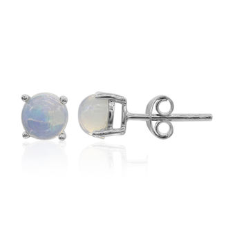 Opal Ohrringe mit echtem äthiopischem Opal vergoldet Silber 